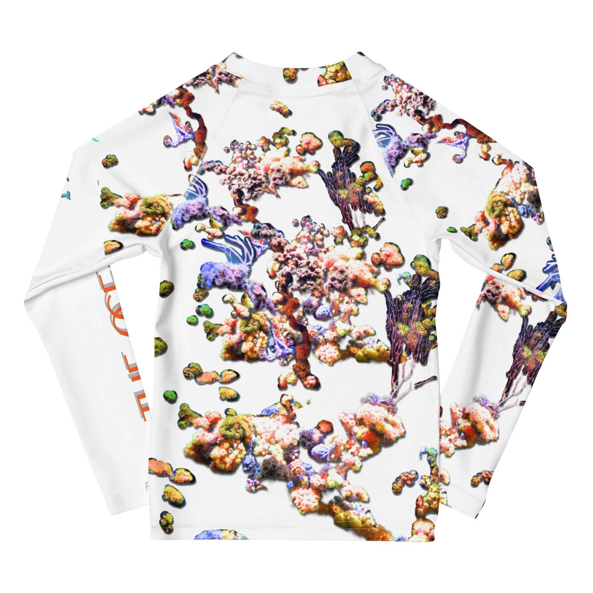 Kids Rash Guard UV Protect The Sea White