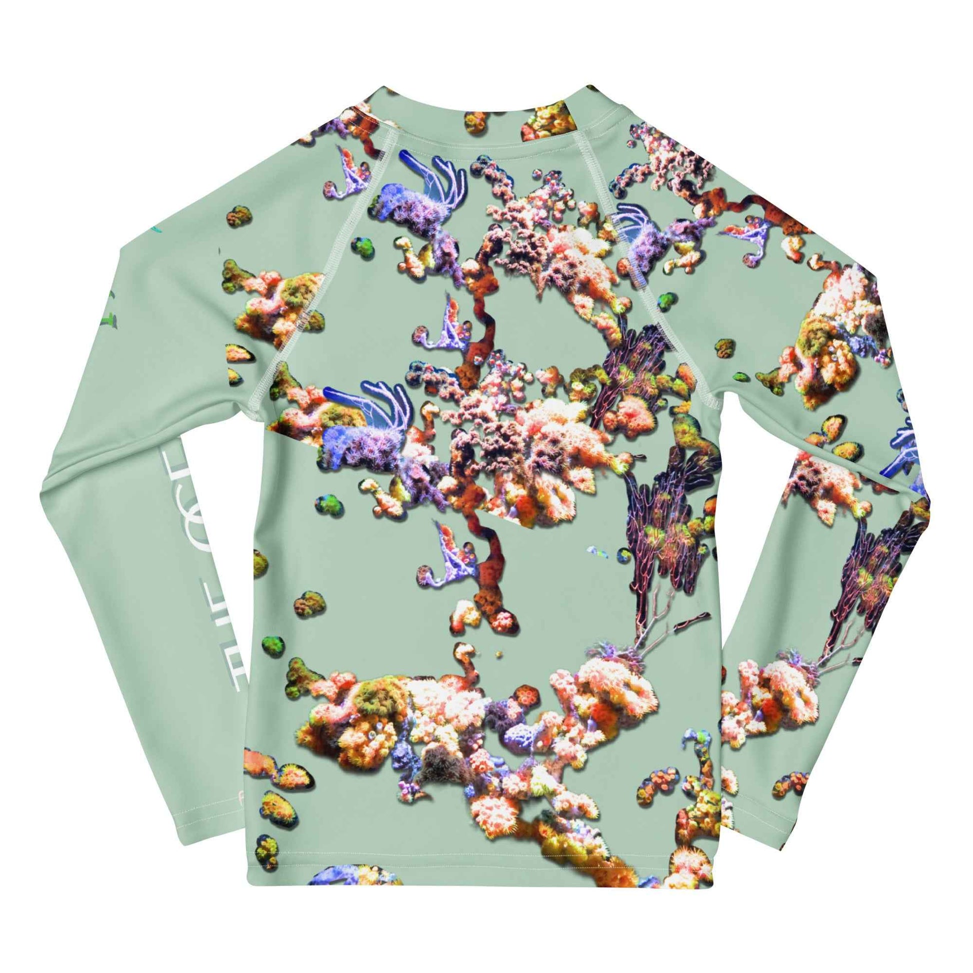 Kids Rash Guard UV Protect The Ocean Olive
