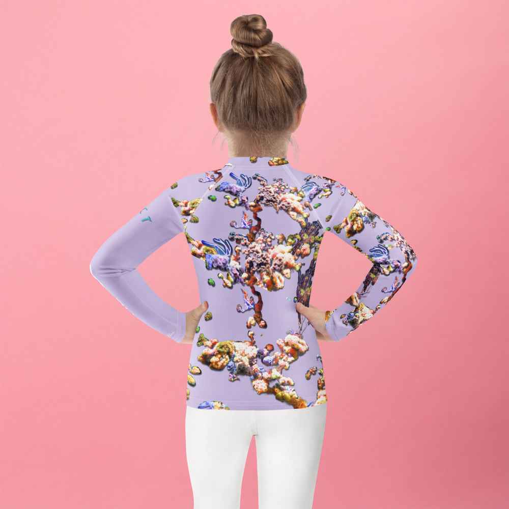Kids Rash Guard UV Protect The Ocean Violet