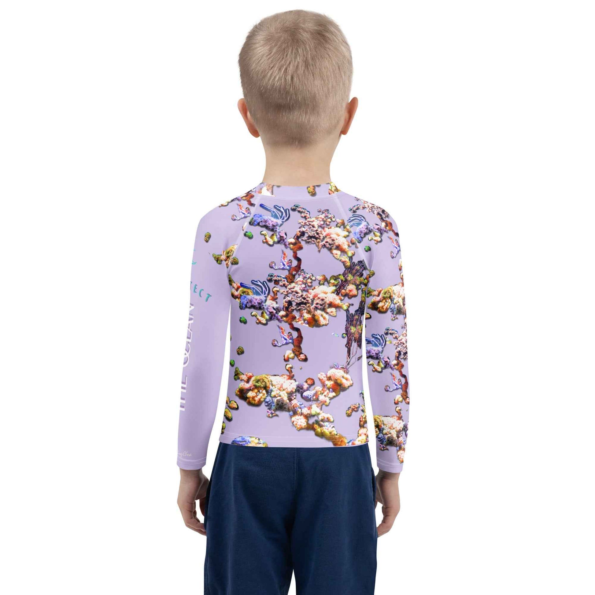 Kids Rash Guard UV Protect The Ocean Violet