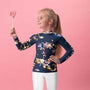 Kids Rash Guard UV Protect The Ocean Navy blue