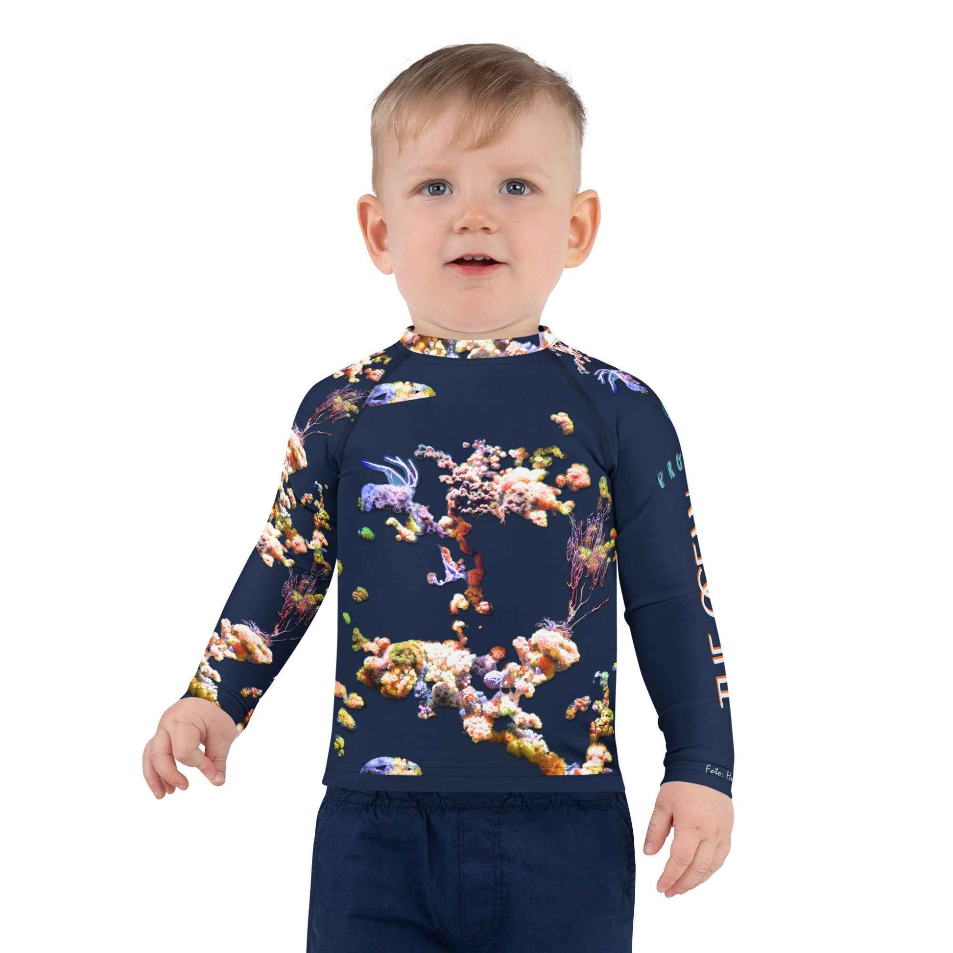 Kids Rash Guard UV Protect The Ocean Navy blue