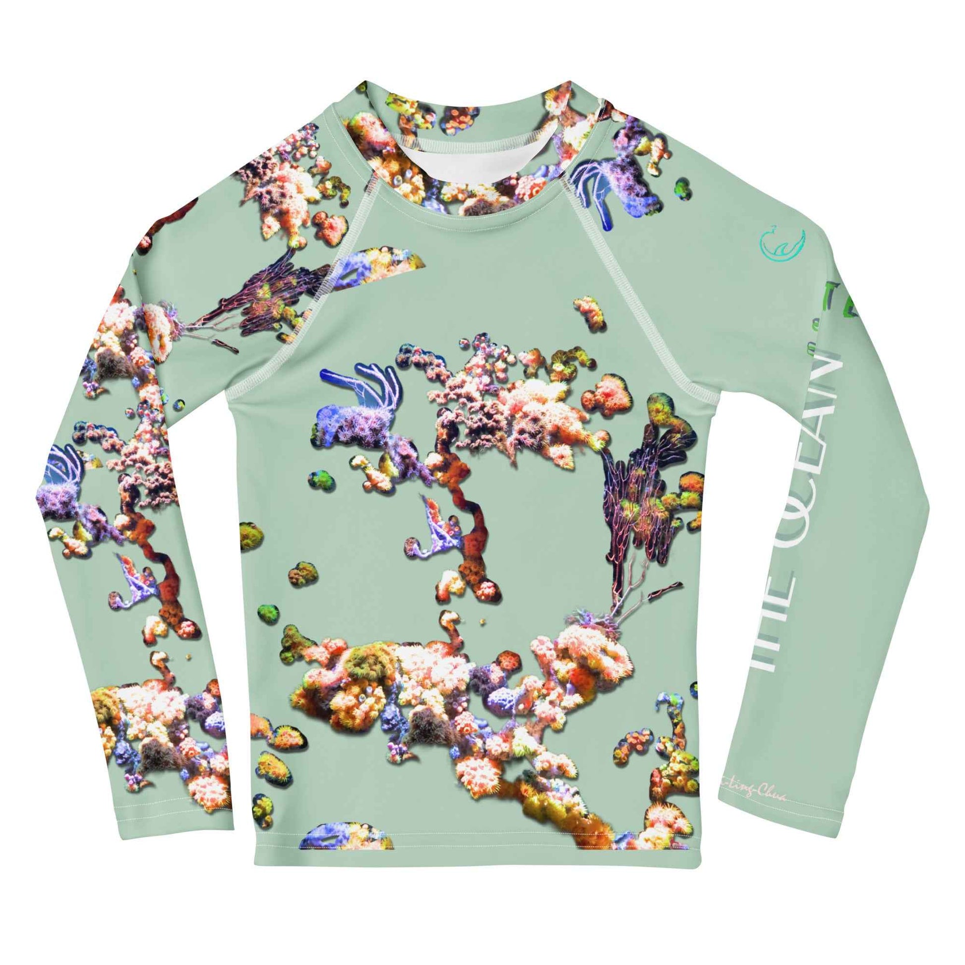 Kids Rash Guard UV Protect The Ocean Olive