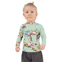 Kids Rash Guard UV Protect The Ocean Olive