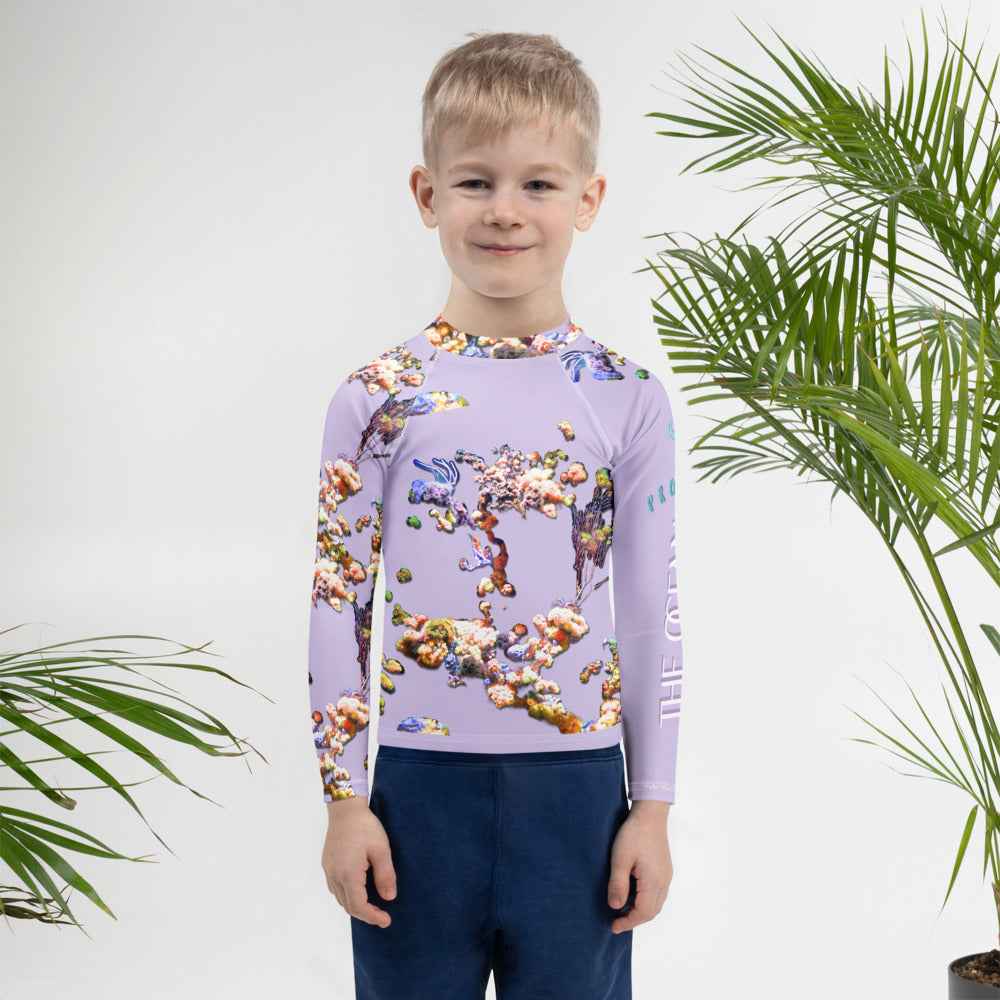 Kids Rash Guard UV Protect The Ocean Violet