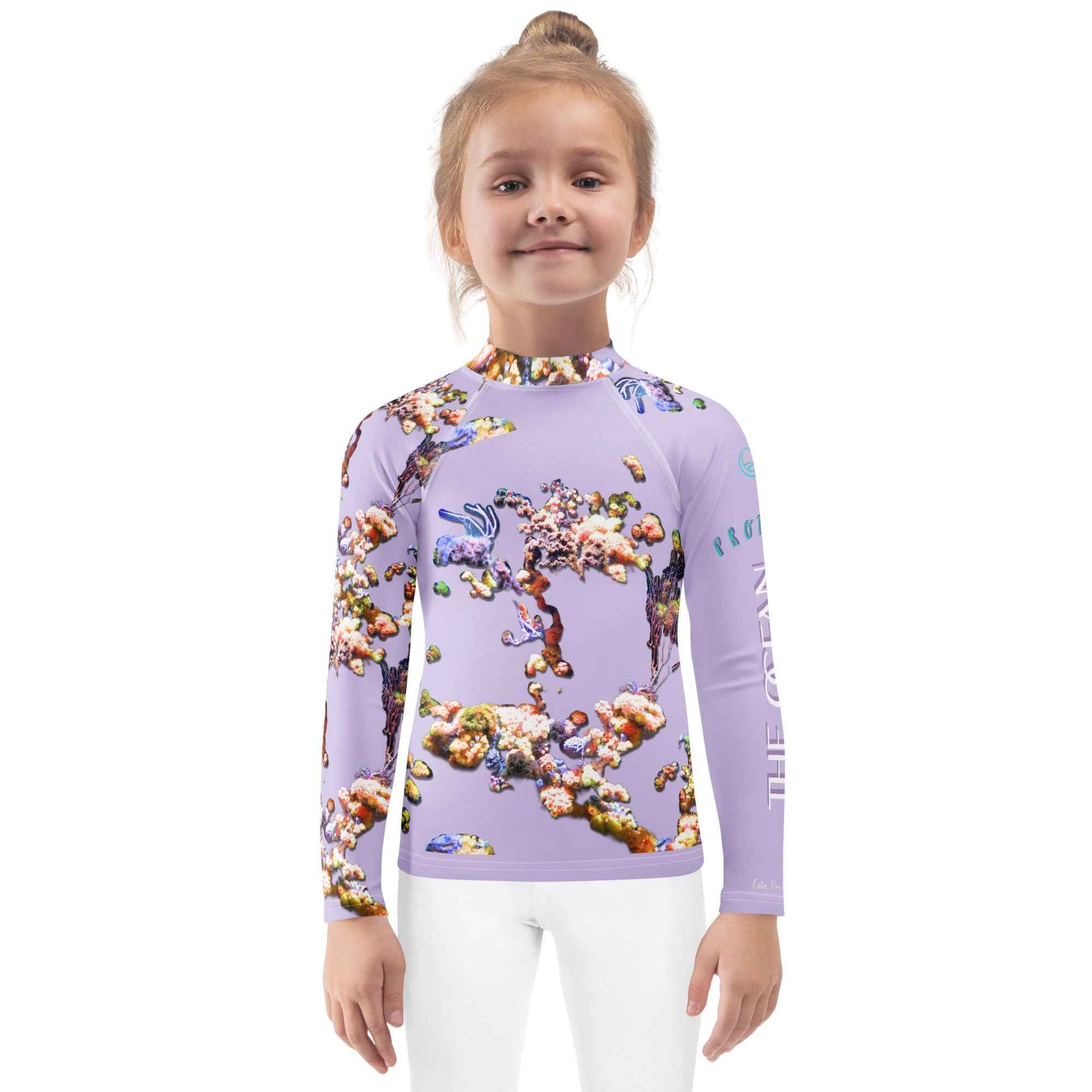 Kids Rash Guard UV Protect The Ocean Violet