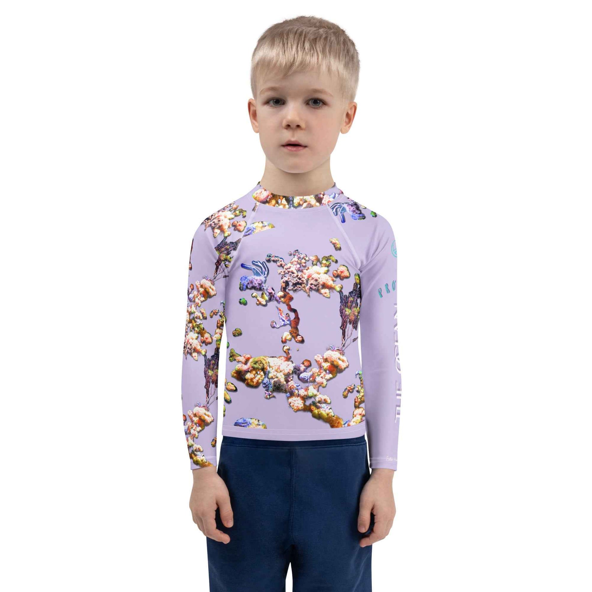 Kids Rash Guard UV Protect The Ocean Violet