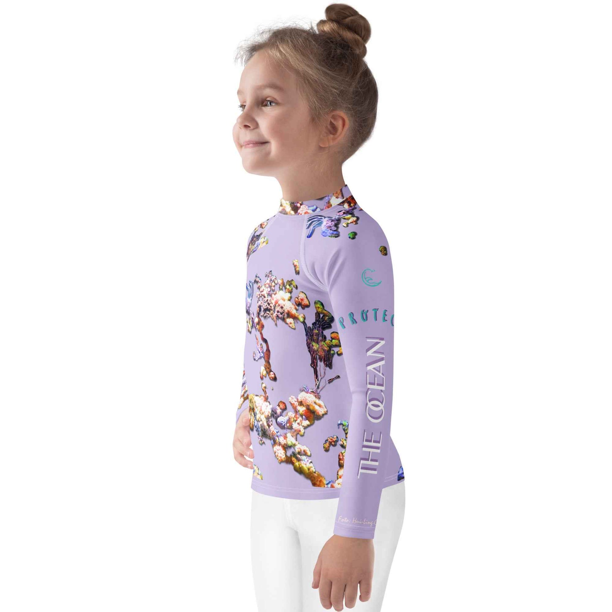 Kids Rash Guard UV Protect The Ocean Violet
