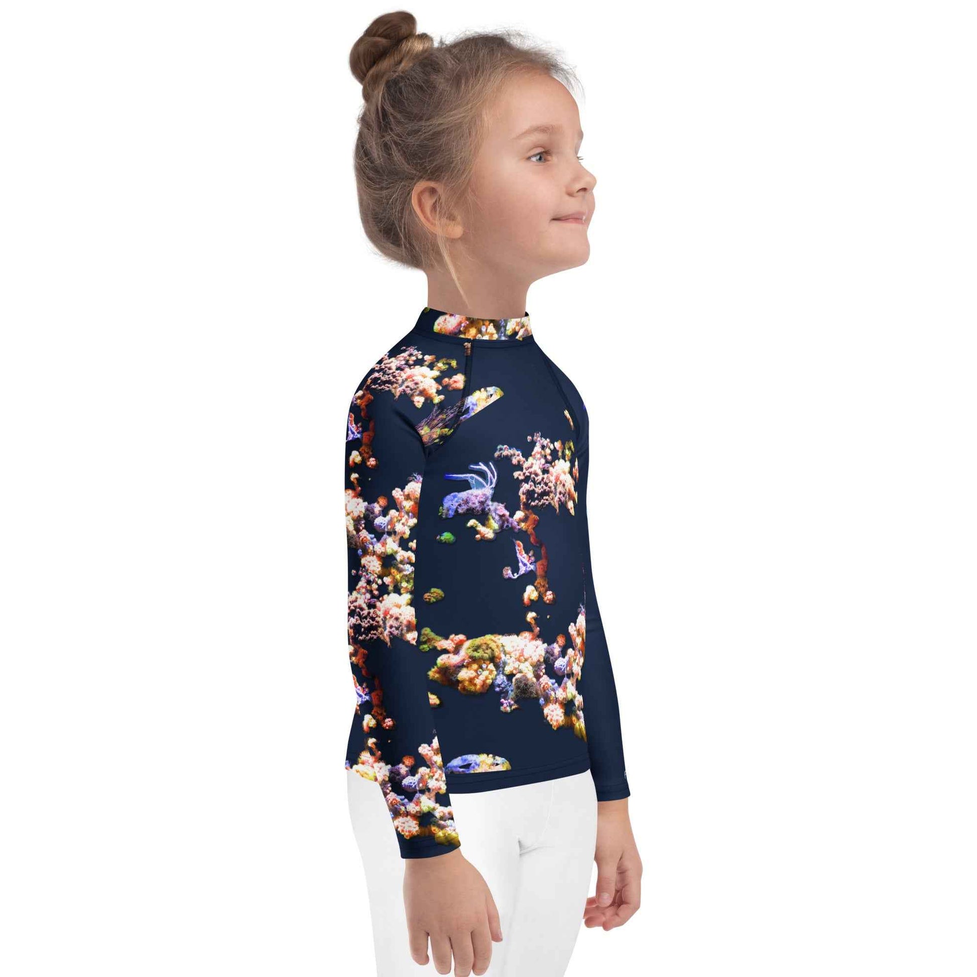 Kids Rash Guard UV Protect The Ocean Navy blue