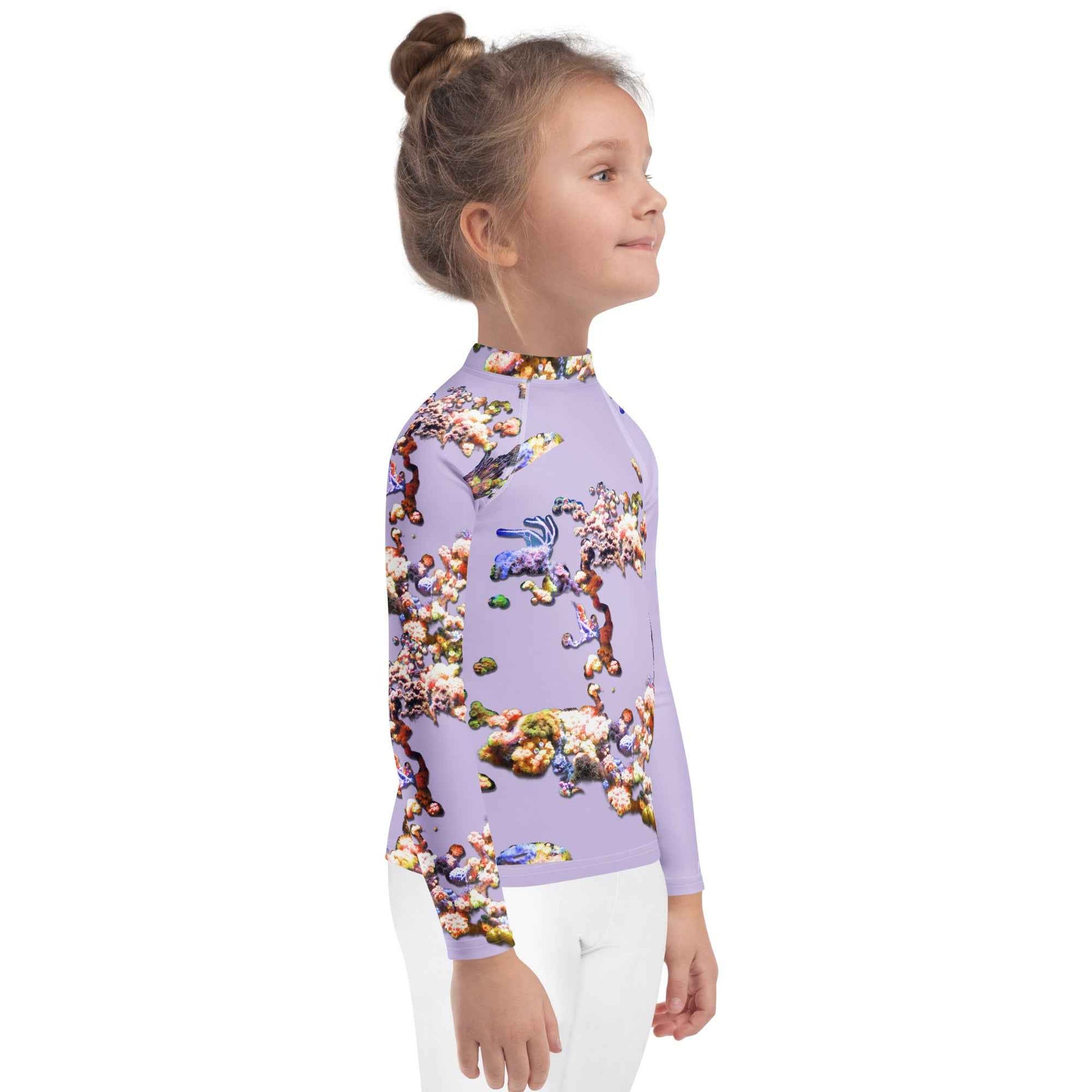 Kids Rash Guard UV Protect The Ocean Violet